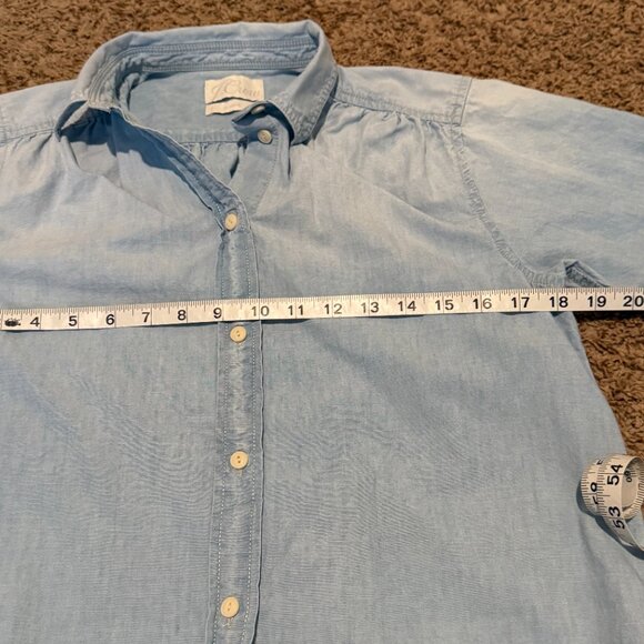 J. Crew Lightweight Denim Chambray Shirt Blue Size S - Picture 8 of 9